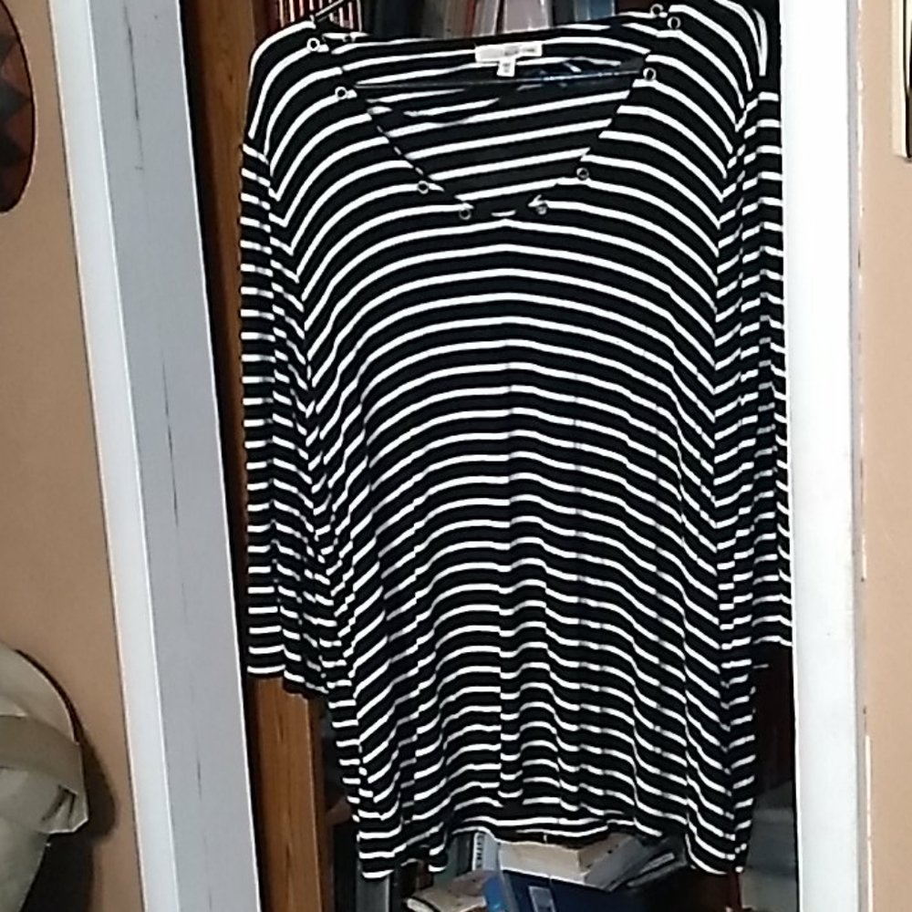 Black and white striped shirt